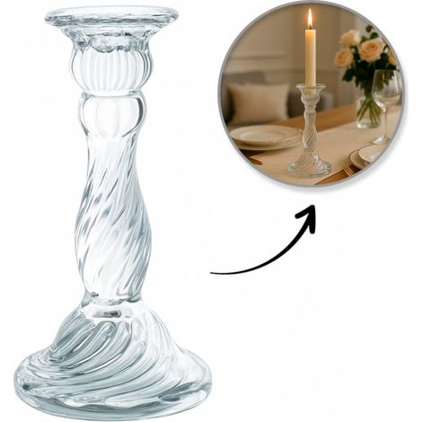 Candelabro decorativo in vetro Glamour 16,5 cm - SW16