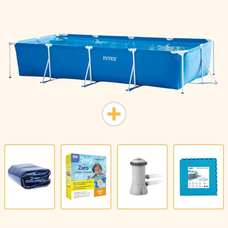 Intex Piscine Tubulaire Rectangulaire - 450x220x84 cm - 5-pièces SCB9 (1/5)