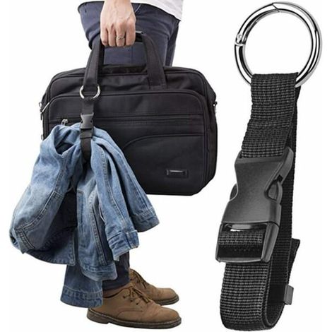 Sangle de bagage réglable, noire, pour attacher solidement les bagages pendant les voyages un accessoire réutilisable pour les transports quotidiens.-AquaForge (1/5)