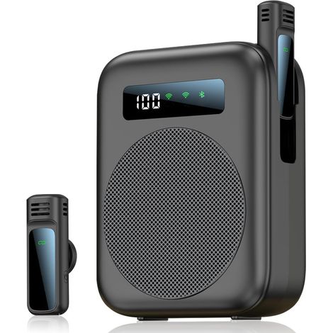 Amplificateur de Voix sans Fil Micro Cravate, Portable amplificateur Vocal (1/5)