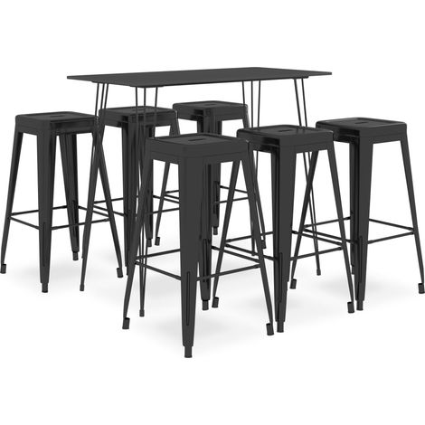 7-tlg. Bar-Set Schwarz