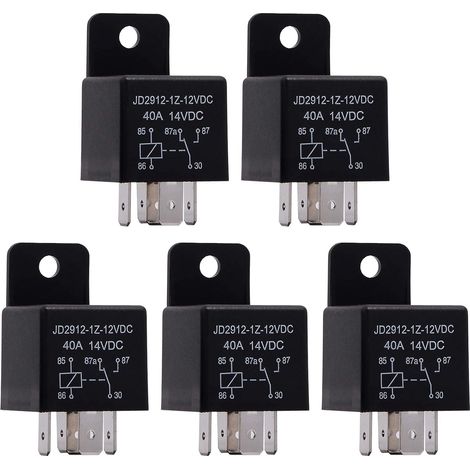 relés SPDT de 5 pines, 12 V, 40 A, modelo n.°: JD2912-1Z-12VDC, 40 A, 14 V CC, contactor de relé de interruptor de potencia, interruptores para automoción, relé para coche