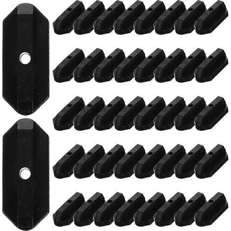 100 fixations universelles pour lames de terrasse composites, clips pour espaces étroits-3.8X1.6X1.2CM-Black (1/4)