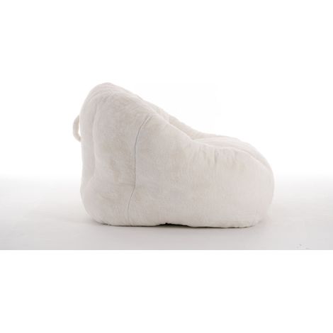 Sitzsack für Erwachsene 111 x 123 x 75 cm weiß, Polyester, Schaumfüllung, montagefrei MEUBLIV (1/5)