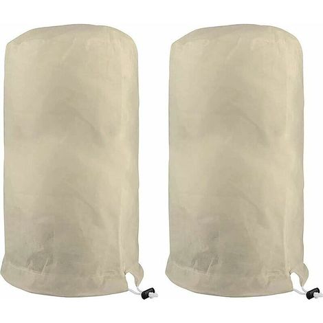 Voile D'hivernage Plante, Voile Hivernage Olivier, Voile Dhivernage Arbre, Housse De Protection Tomate Citronnier, Housse Hivernage pour Plantes Sac Vegetaux Jardin Tissu Non Tissé (120180cm, Beige) (1/5)