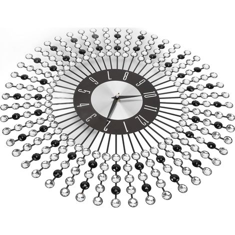 Horloge européenne rétro, horloge murale en fer forgé style vintage, design simple pour salon, horloge ancienne sans piles, modèle T8128, taille XL (1/5)