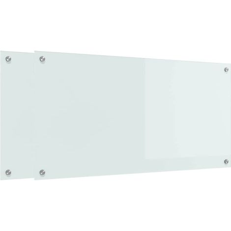 Protection de cuisine Blanc 100 x 50 cm verre trempé CFW80286 (1/5)