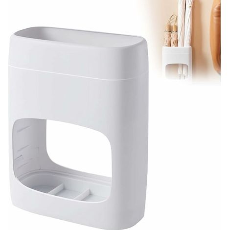 Modern Style Umbrella Stand, White Umbrella Stand with Detachable Water Receptacle Umbrella Stand for Office and Home Entrance (1/4)