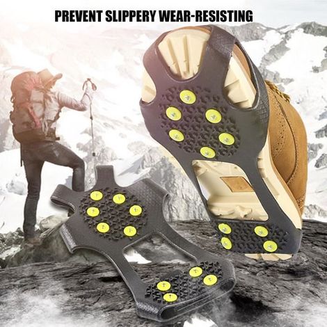 Semelles anti-glisse - VGEBY - Crampons pour chaussures - Antidérapants - Résistants à l\'usure - Multi-dents