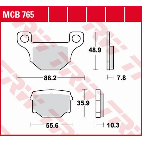 Pastillas de freno TRW ZF KH093 orgánicas para Aprilia RX 125 '08-'13, Derbi Senda/Terra/GPR 125 '08-'16, Gas Gas EC 250/300 '12-'16, Rijeju Marathon 125 '09-, TRASERAS