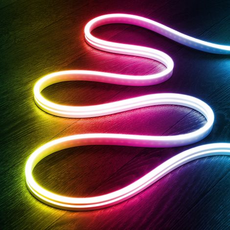 Tira LED Neón 24V RGB 5m 9.5W/m Corte 5cm IP65 RGB (1/4)