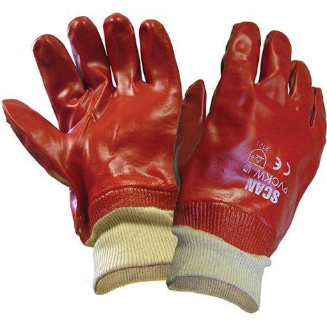 Scan SCAGLOPVCKW PVC Knitwrist Gloves One Size (1/3)