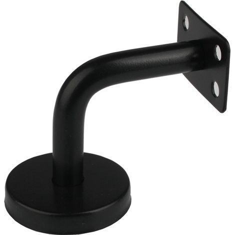 Set mit 4 Handlaufhalterungen aus Edelstahl zur Unterstützung von Wandhandläufen in Fluren, Treppen und Lofts im Innenbereich. (Schwarz),