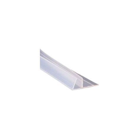 Junta para puerta de baño, mampara de ducha, junta para ventana curva, forma XU, recta o de goma, resistente a la intemperie con fondo de vidrio de 8 mm (78"), forma F, separación de 0 a 20 mm (100 cm