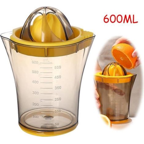 Presse-agrumes manuel,presse-citron à double usage,Extracteur de jus,Tasse de jus de fruits,pour pamplemousse,orange,ananas,grenade (1/4)