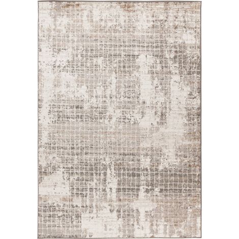 Tapis moderne argent beige à poil court antidérapant - 150 x 80 cm (1/5)
