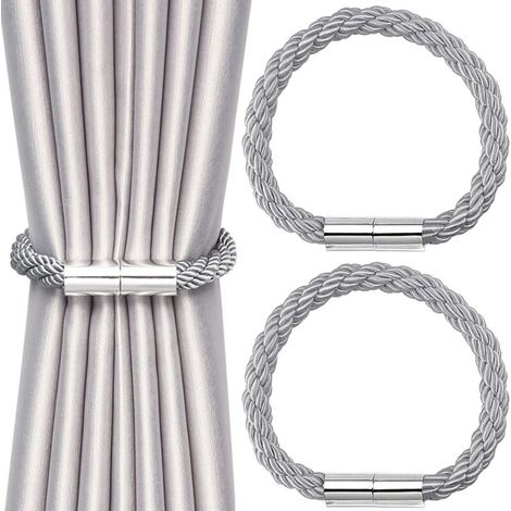 2 Pack Magnetic Curtain Tiebacks, Curtain Tiebacks for Home, Cafe, Office
