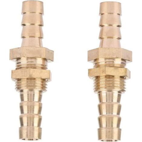 Raccordo a innesto rapido in ottone da 8 mm – Confezione da 2 adattatori per tubi flessibili per gas e fluidi, resistenti e a tenuta stagna