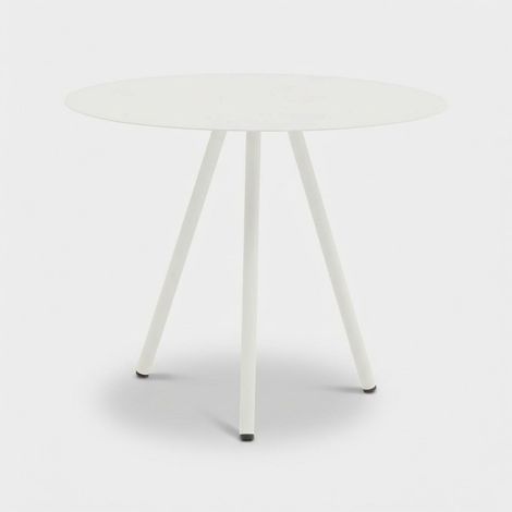 Tavolino da salotto bianco in metallo design moderno Omeya (1/4)