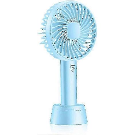 Mini ventilateur portable, refroidisseur d'air rechargeable par USB avec batterie 1200 mAh, bleu (1/3)