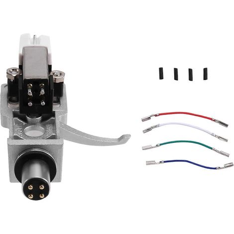 Komplettes Stativ und Nadel für Phonographen, Plattenspieler und Grammophone sowie Zubehör für LP-Schallplatten-Wiedergabenadeln. (1/5)