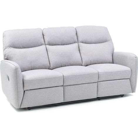Divano Recliner 3 posti 195x87xH100 mod. Kube colore grigio (1/5)