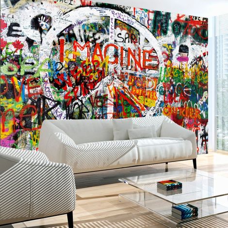 Papier Peint "Hippie Graffiti" 210 x 300 cm (1/2)