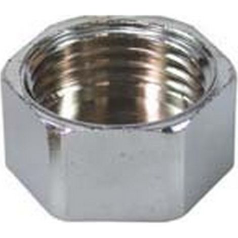 10PZ TAPPO FEMMINA OTTONE CROMATO - F 1/2"