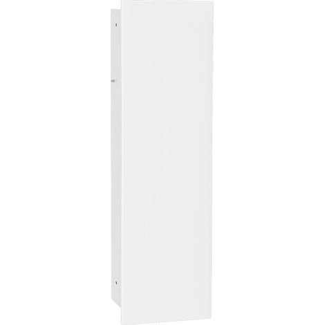 Niche à encastrer pour WC acier brossé Flat 600 1 porte vitrée blanche à droite (1/5)