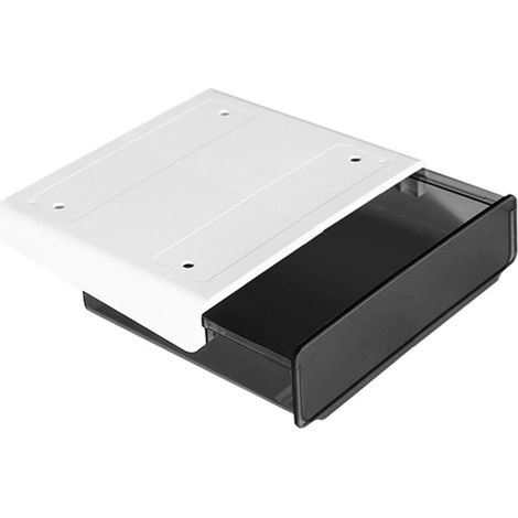 – Organisateur de tiroir auto-adhésif 24x20x7.2 cm – Rangement coulissant sous bureau – Matériau plastique résistant – Pour bureau et cuisine (1/4)