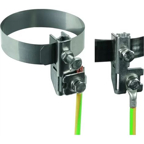 Dehn Bandrohrschelle GSG D 27-89mm NIRO m. Anschluss f. Rd 6-8/10 od. 4-50mm² 540104 (1/2)