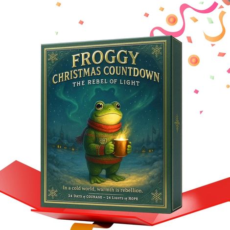 Calendrier de l'Avent à motif grenouille, décoration acrylique 2D Calendrier de l'Avent 24 jours à motif grenouille, pour la maison, le sapin de Noël, la voiture, le rétroviseur ou la fenêtre (1/5)