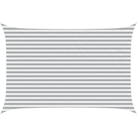 Toldo Vela de Sombra Gris claro y . 4,5 x 3 m vidaXL