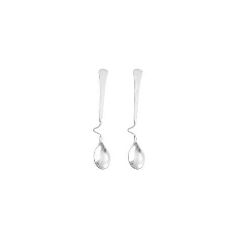 2-teiliges Honig-/Marmeladenlöffel-Set, Edelstahl, Silber, 12,6 x 2 cm - Crezuo (1/4)