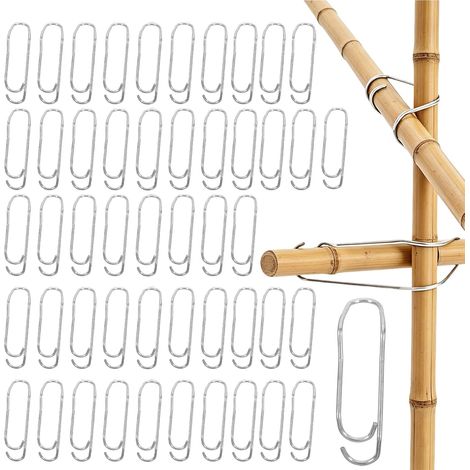 50 Pièces Clips de Support pour Tuteurs pour Plantes Treillis Acier (1/5)