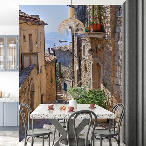 Papier peint panoramique - Ruelle italienne - 130 cm x 196 cm (1/4)