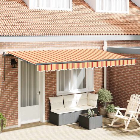 Auvent Rétractable-Store banne Jaune 400 x 200 cm tissu 969508 (1/4)