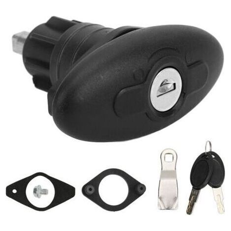 BUNTHAUS Jiawu Serrure de porte de cabine de camping-car, serrure à compression de porte de cabine ovale en alliage de zinc et nylon 30mm pour camping-cars pour caravanes pour yachts (1/5)