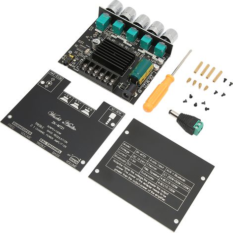 Module amplificateur de puissance numérique Bluetooth 50 W / 100 W, carte d'amplification audio pour subwoofer 2.1 canaux (1/5)