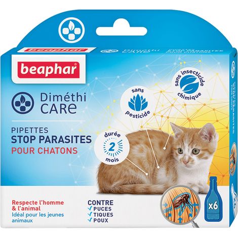 Pipette Diméthicare Stop Parasites pour chaton
