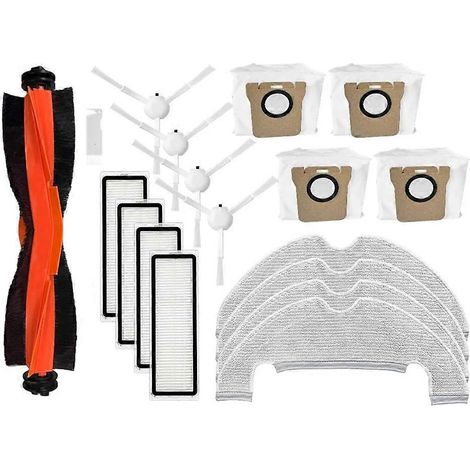 Filtre pour aspirateur brosse pour aspirateur Filtre de brosse pour aspirateur filtre de Robot Aspirateur X10 / B102GL Roller Side Brosse Filtre Serpillière Cloths Rag Sac à poussière pièce détachée A (1/5)