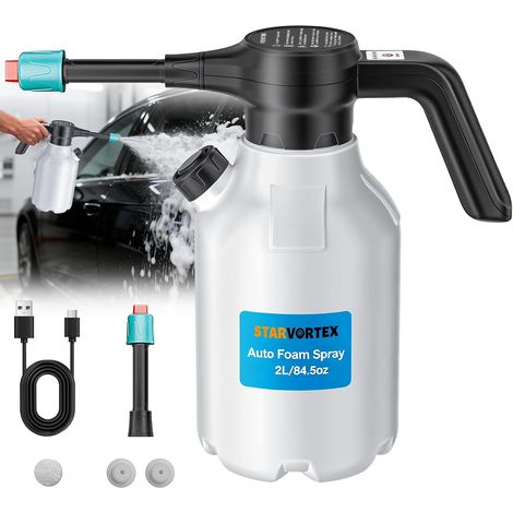 Electric Car Foam Sprayer, Rechargeable Sprayer 2L (1/5)