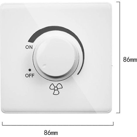Variateur de vitesse progressif pour ventilateur de plafond type 86, interrupteur mural 220 V 10 A