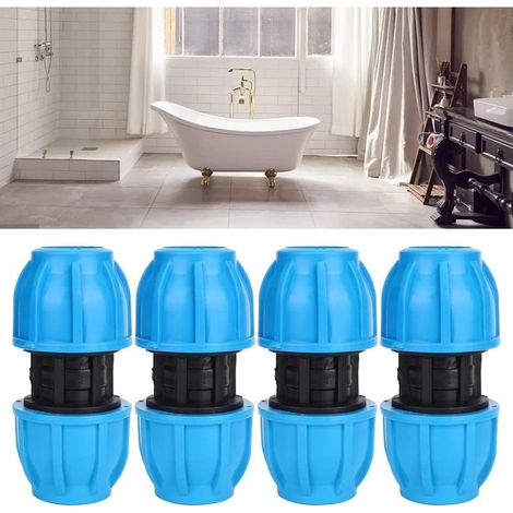 4 raccords de tuyau d'eau en plastique PE, 25 mm à 25 mm, droits, PPR, PE et PVC (1/5)