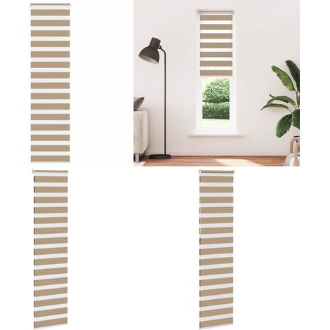 vidaXL Zebrarollo Sandbraun 65x230 cm Stoffbreite 60,9 cm Polyester (1/5)