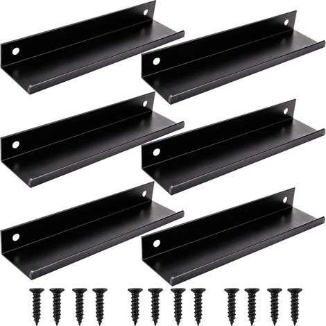 6 tiradores negros para cajones de armarios de cocina (150 mm, negro) (1/5)