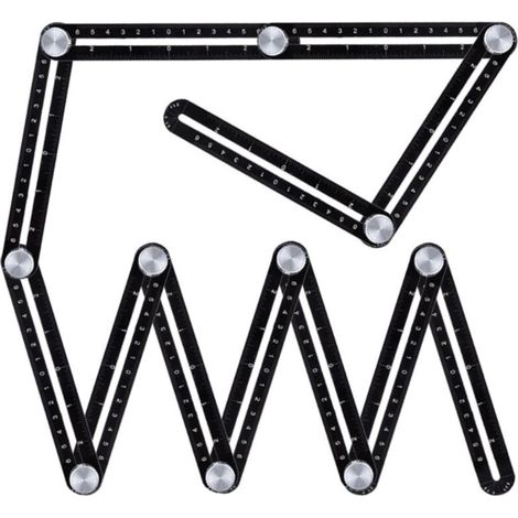 Mehrwinkel-Messlineal, 12-seitiger Winkelmesser zur Verbesserung des universellen Öffnungspositionierers aus Aluminiumlegierung (1/5)