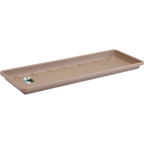 Elho Barcelona Balconnière Soucoupe 90 - Marron - L 86 x B 17.1 x H 3 cm - Balconextérieur - 100% recyclé