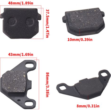Plaquettes de frein avant semi-métalliques pour motos et véhicules électriques, compatibles avec Peugeot Kisbee 50 RS50 (1/5)