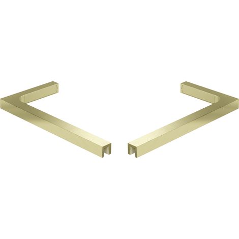 Mexen L-förmiges Halterungsset für Duschtüren und -wände 6-8 mm, gebürstet gold - 830-12-55 (1/2)